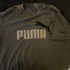 PUMA Men's Charcoal Tee with Logo